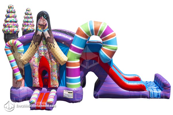 Inflatable bounce and slide combo