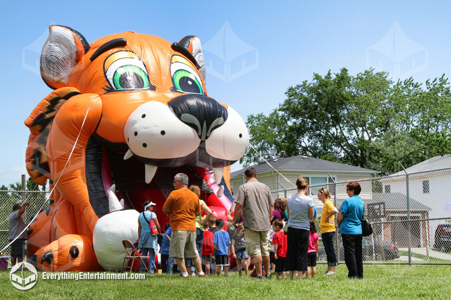 Inflatable Tiger Head Slide