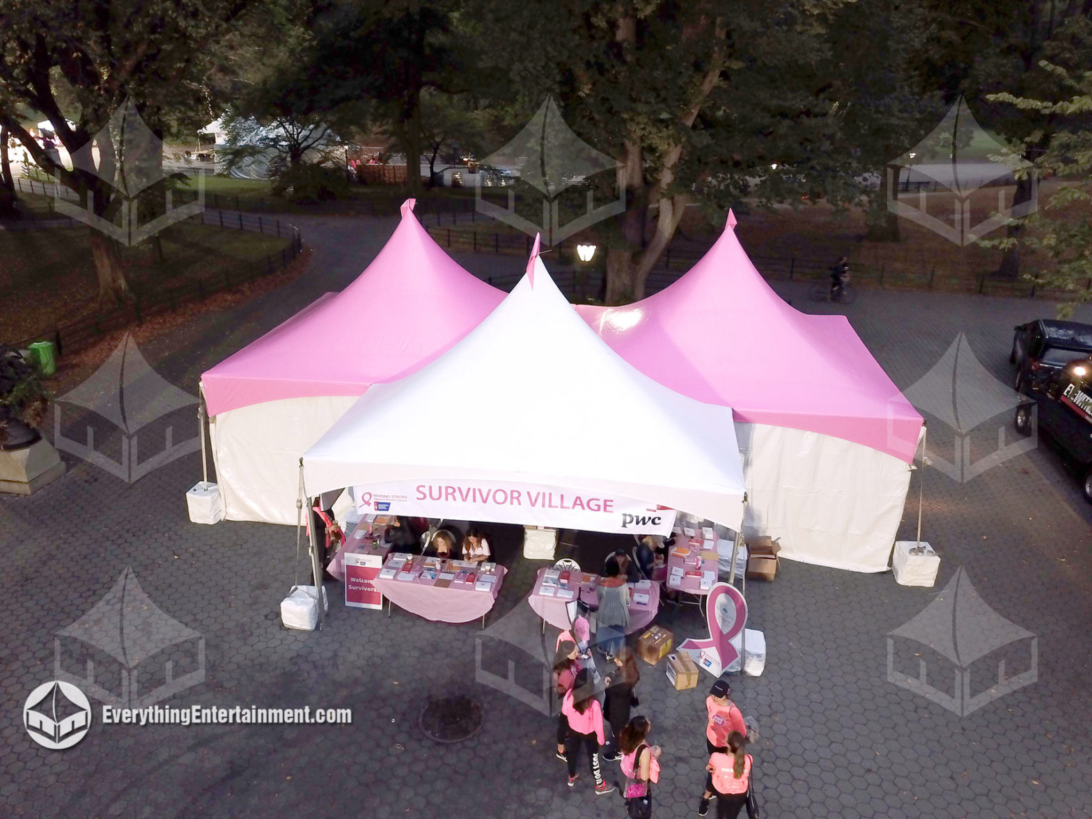 20x20 Pink Top High Peak Tents