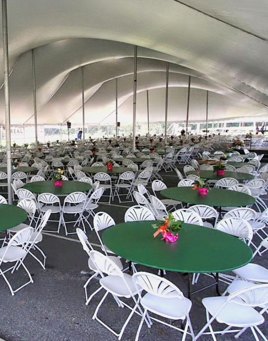 Seating for 900 in huge tent